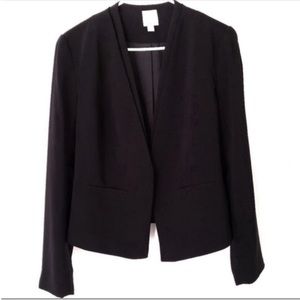 NWT Women's Black Halogen Designer Open Blazer Size Large